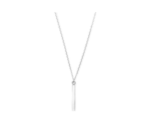 Square Bar Charm and Necklace Set