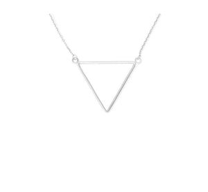Thin Triangle Charm and Necklace Set