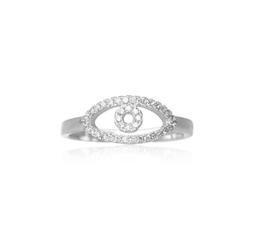 Evil Eye Cubic Zirconia Ring