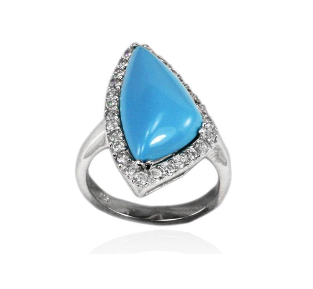 Turquoise Ring and CZ