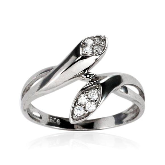 Sculpted CZ Ring